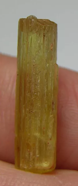 6.70ct Pakistan Raw Rough Yellow Beryl Heliodor Stick Crystal Specimen 1.3g 21mm