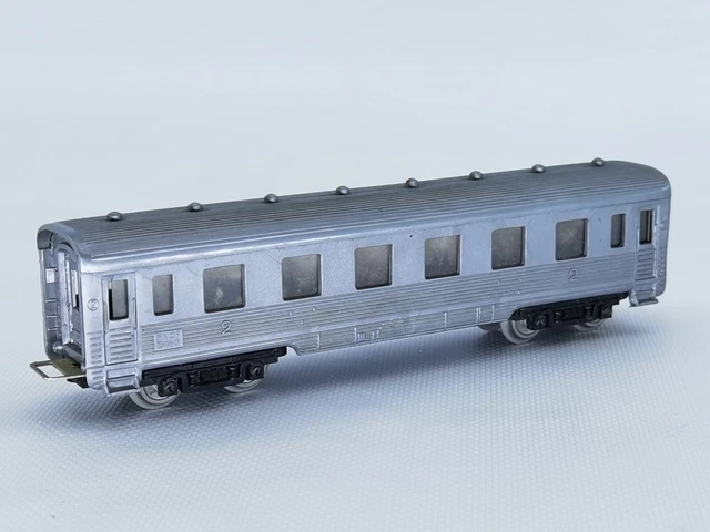 Voiture Voyageurs SNCF 2ème Classe Bmyf Jouef 435 - échelle HO, Bon état D'usage, Vintage