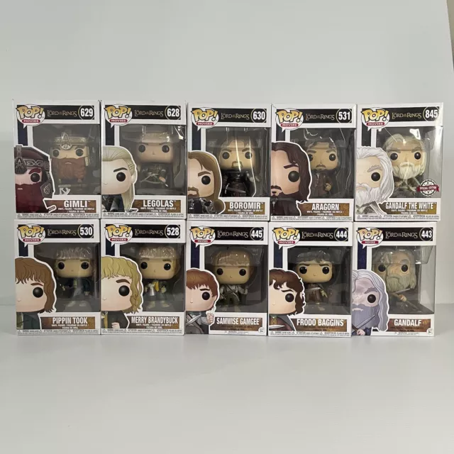 The Lord of the Rings Funko Pops - 10 individuals - FULL FELLOWSHIP *RARES*