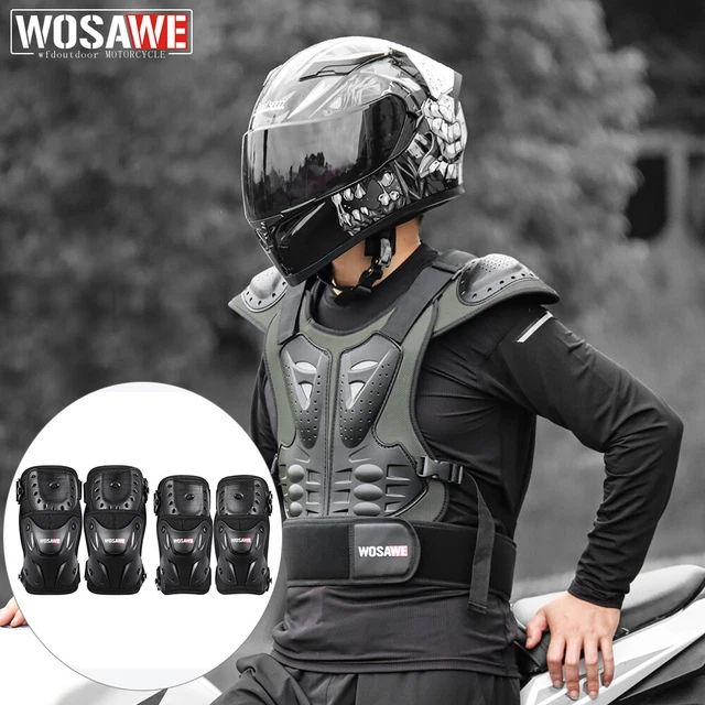 WOSAWE ADULT MOTORCYCLE Body Armor Chest Scooter Knee Elbow Pads WOSAWE ADULT MOTORCYCLE Body Armor Chest Scooter Knee Elbow Pads