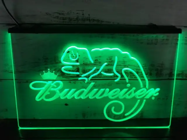 Custom made budweiser lizard beer bar pub man cave Neon glow effect Sign light