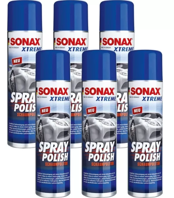 6x Pack Sonax Xtreme Spray-Polish Schaum-Politur Detailer Reiniger Sprüh-Politur