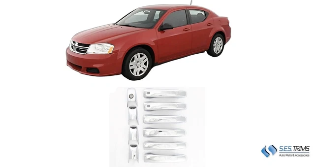 Patented Snap-On Chrome Door Handle Cover for 08-14 Avenger W&W/O Smart Key