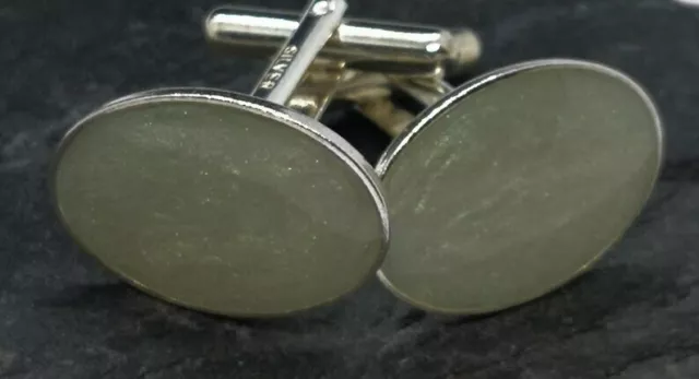 Breast Milk Sterling Silver Oval Cufflinks - Breast Feeding Keepsake