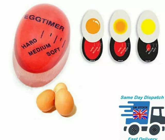 Egg Perfect Color Changing Timer Yummy Soft Hard Boiled Eggs Cooking Kitchen