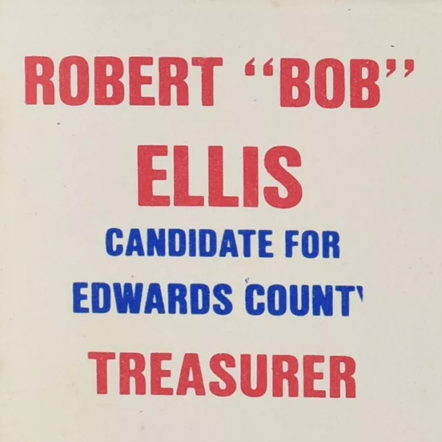 1960s Robert Bob Ellis Edwards For County Treasurer Republican Party Illinois
