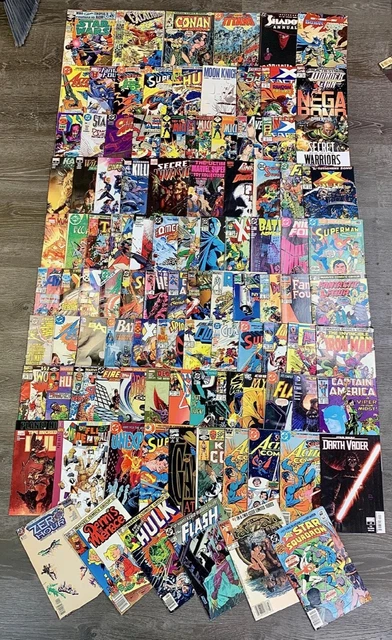 Lot (100) MARVEL & DC Modern/Copper-Age Comics READER GRADES Star Wars. Flash ++
