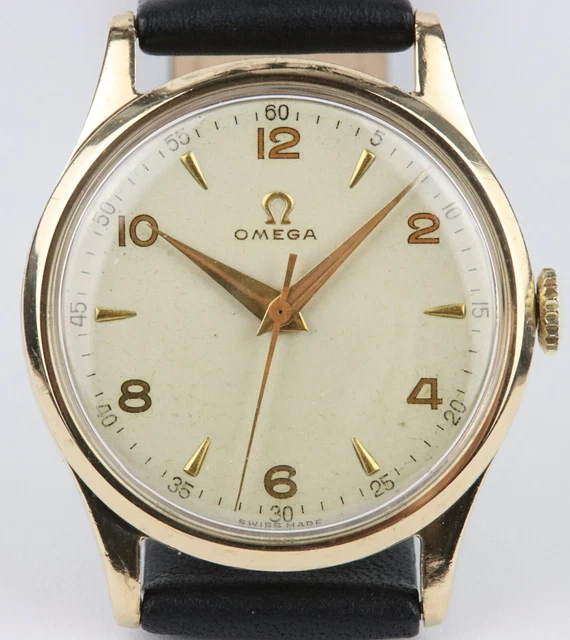 VINTAGE OMEGA 9CT GOLD GENTS MANUAL WIND WATCH CAL.283, c.1952 **SERVICED** £1,195.00