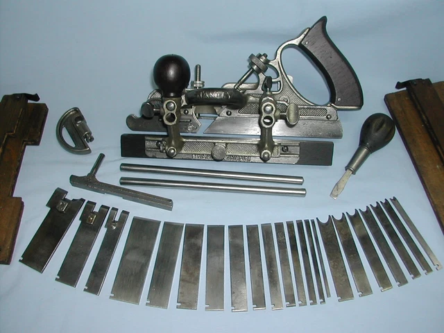 Nice Stanley SW  No. 45 Combination Plow Plane, w/ 23 Boxed Cutters, Plus