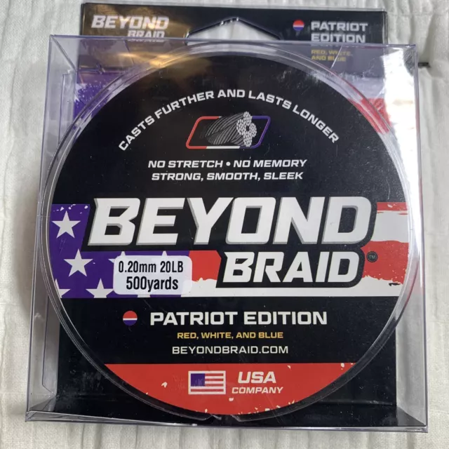 Beyond Braid Braided Fishing Line Patriot Edition 20LB - 500 Yards