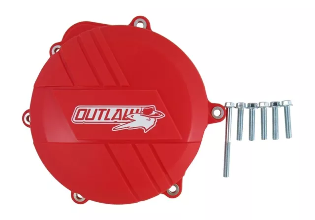 Outlaw Racing OR4128 Clutch Cover Side Case Protector Honda CRF250R 10-16 Red