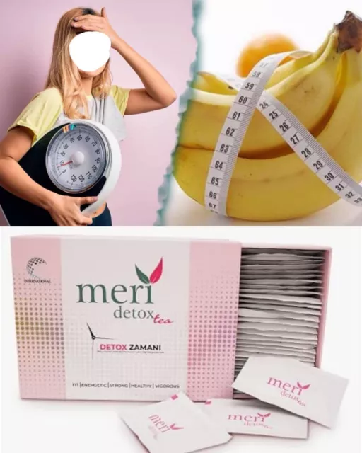 Meri Tea Mélange de tisanes 60 Sachets Amincissants Detox Coupe faim Naturel