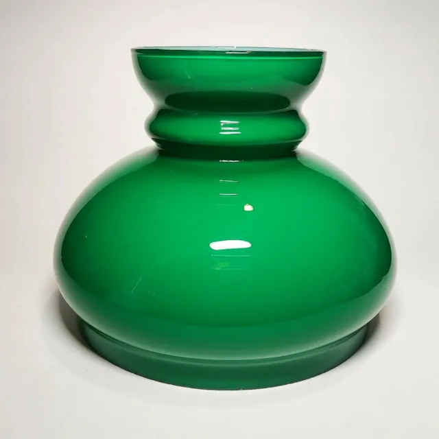 Vintage Cased Green Kerosene Oil Student Glass Lamp Shade
