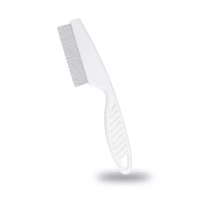 Pet Dog Cat Flea Tick Lice Remover Hair Cleaner Comb Stainless Steel White New