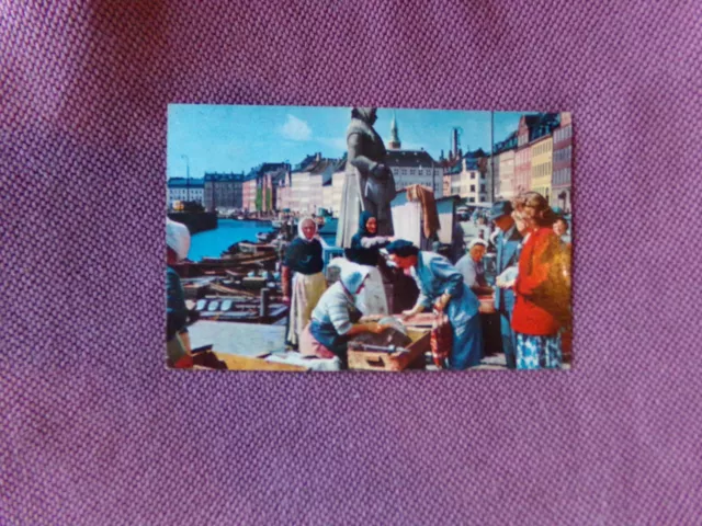 Vintage Postcard DENMARK - Copenhagen / Gammel Strand (Old Beach Market)