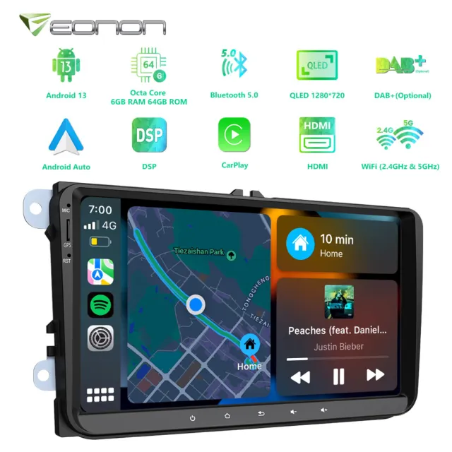 Eonon VWA12S Android 13 6+64 Car Stereo Radio GPS for VW Golf Tiguan Polo Passat