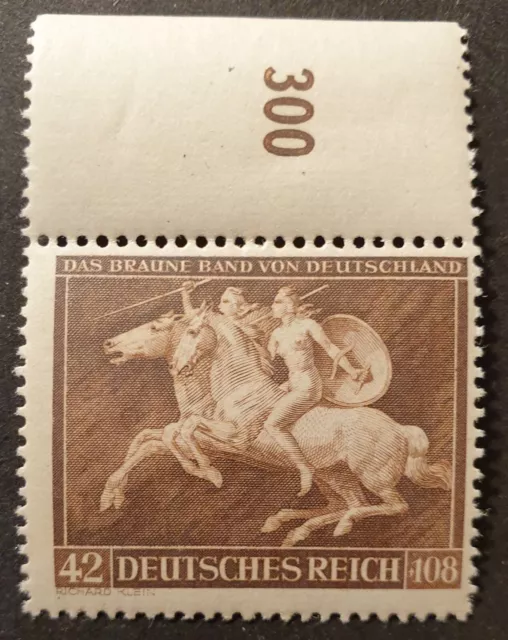 III. Reich Braune Band MiNr. 780 postfrisch Luxus vom Oberrand