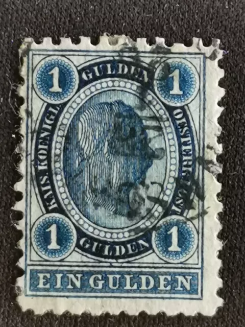 1890 Österreich MiNr 61ax YT 57 SG 90 Gestempelt 1 Gulden