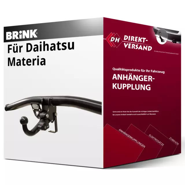 Für Daihatsu Materia Typ M4 (Brink) Anhängerkupplung vertikal abnehmbar neu