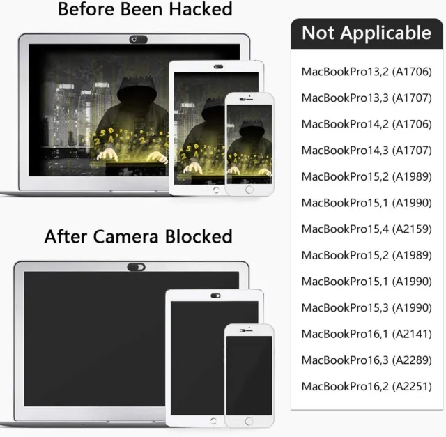 3 Unidades Cubierta Webcam Tapa protectora Webcam para PC Tablet Movil Ultrafino 3
