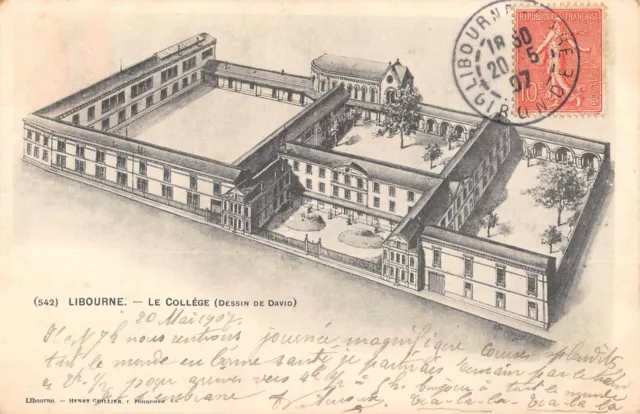 Cpa 33 Libourne Le College David Drawing