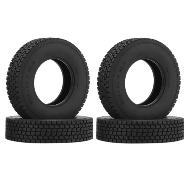 4Pcs 20mm Hard Rubber Tire for 1/14  RC Semi Tractor Truck Tipper MAN King8576