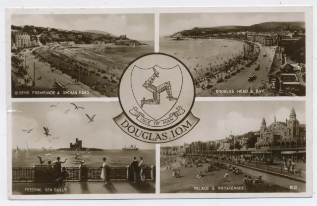 Views of Douglas Isle of Man Real Photo Vintage Postcard M19