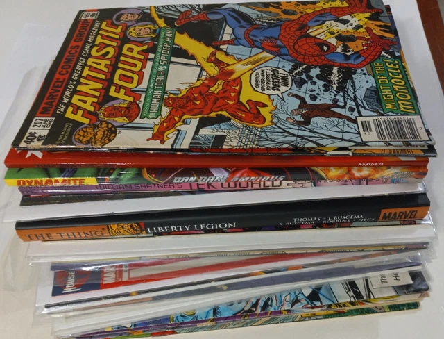 FANTASTIC FOUR THING TPB SPIDERMAN AVENGERS huge comic lot collection 48 books