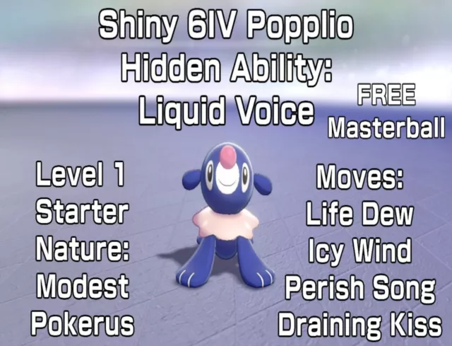 6IV Ultra Square Shiny Hoenn Starters with Hidden Abilities