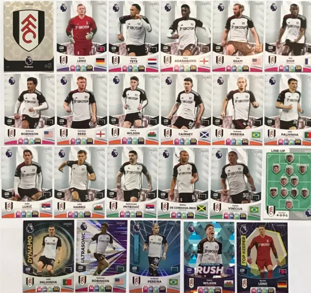 PANINI PREMIER LEAGUE Adrenalyn 2024 23 24 Fulham Base Team Trading