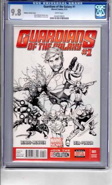 Guardians of the Galaxy #001 (2013) 9.8 CGC W/P  McNiven Sketch Variant