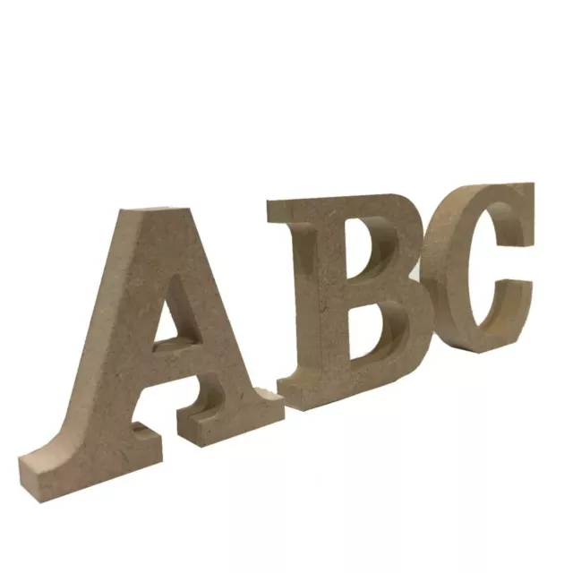 MDF Holz Buchstaben 8 cm hoch Auswahl A-Z Deko Schrift Alphabet Wunschtext