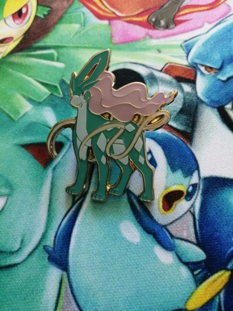 Pokemon card johto legends suicune Pin Badge Limited Edition