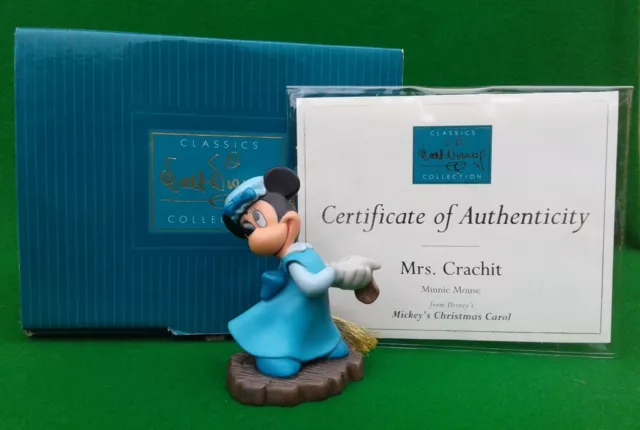 Disney Classics - Mrs Crachit Minnie Mouse - Mickey’s Christmas Carol - Coa/Box.