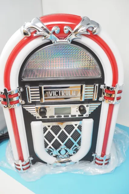 Victrola VJB-127 Nostalgic Countertop Jukebox Bluetooth FM Built-in Speaker