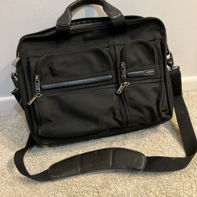 TUMI Nylon Laptop Briefcase Bag Organizer Expandable Travel Case