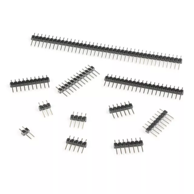 Single/Double Row 2.54mm Male Header Connector Strip Straight/Curved Pin