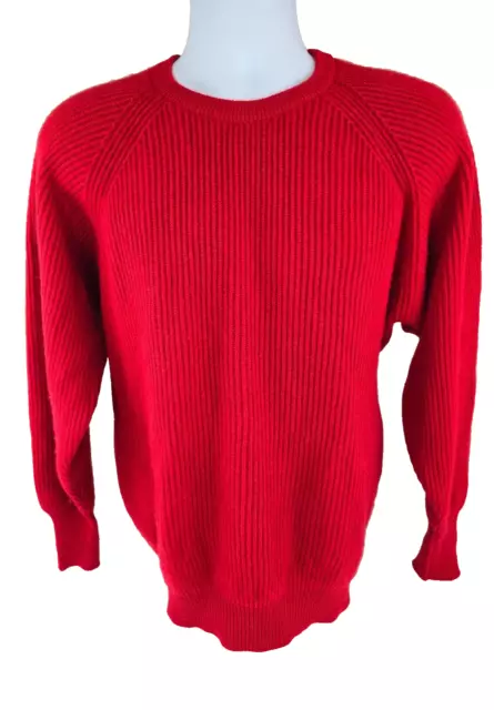 Cashmere Studio 100% Cashmere Thick Rib Knit Crewneck Sweater L Scotland $650