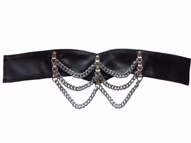 Halsband Ketten schwingend Metall Kragen GoGo Gothic Mittelalter Hals Corsage