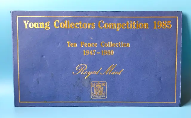 Royal Mint Young Collectors Competition 1985 Album 10 Pence/Florin 1947-80