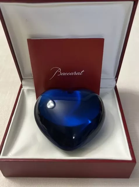 Baccarat France Crystal Figurine Paperweight PUFFED HEART 3" No Scratches Sale