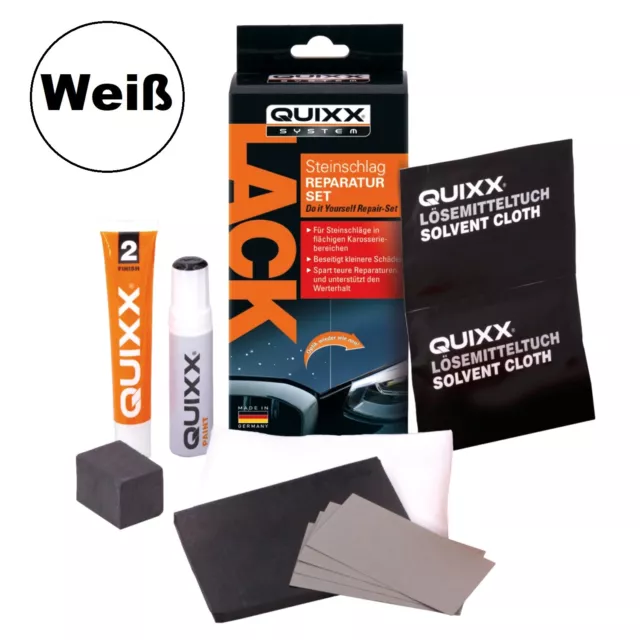 QUIXX Impacto de Piedras Kit Reparación Blanco Perno Lack-Reparatur Pintura