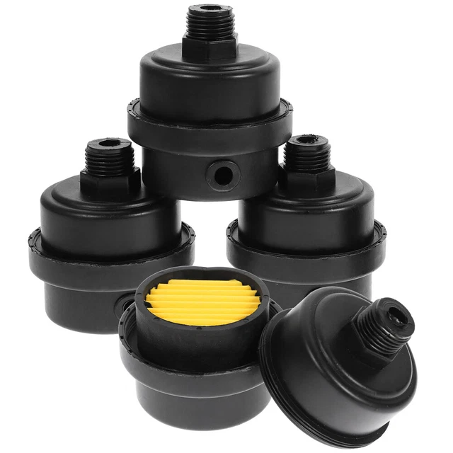 4 Pcs Air Compressor Sound Muffler Oil-free Muffler Airfilter Filter Element