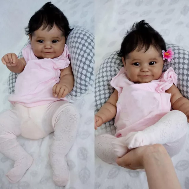 18Inch Twins Reborn Baby Doll Lifelike Full Body Silicone Doll Newborn Girl  Gift
