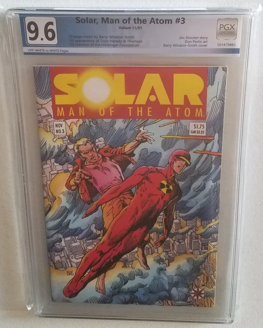 Solar Man of the Atom #3 NOT CGC PGX 9.6 Valiant 1991 - 1st Harada, Harbinger