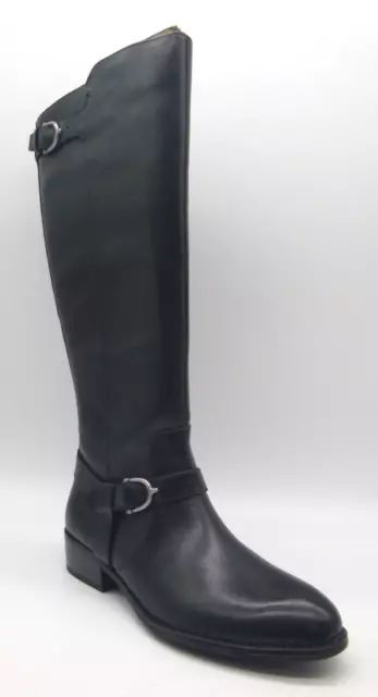 Lauren By Ralph Lauren Margarite Black Leather Knee Boots Size 6.5 B