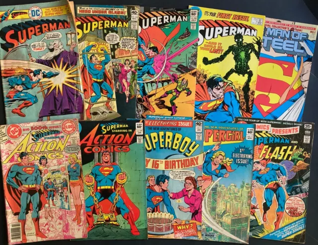 SUPERMAN - ACTION, MAN OF STEEL & more 70'S - 90's; You Pick- Complete Your Run