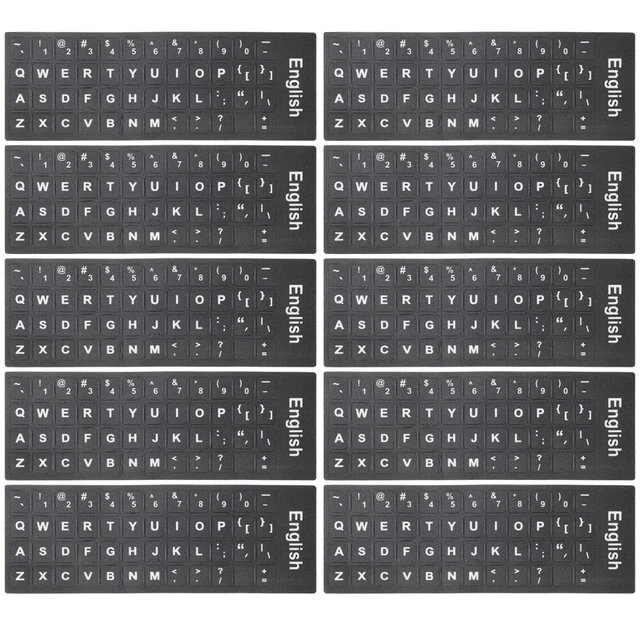 Ensemble Autocollant AZERTY NOIR Pour Claviers D'utilisateurs Français Ou Belge