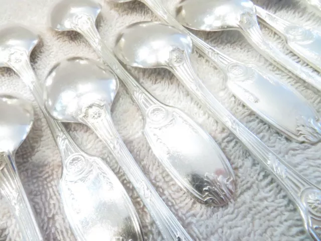 1900 french silver-plated 12 coffee spoons Christofle empire st Delafosse 14,7cm