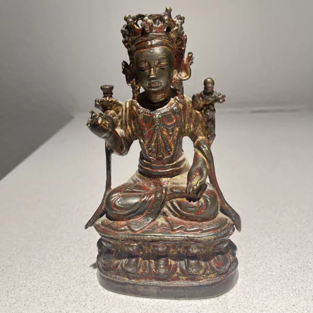 Antique Mongolian Bronze Buddha Statue